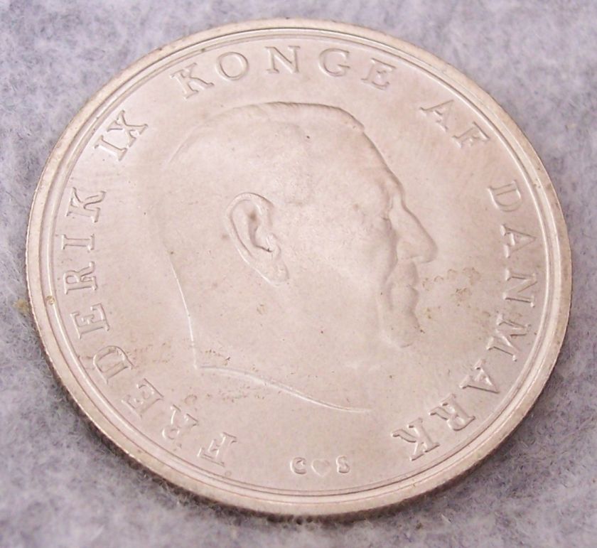 1968 Denmark 10 Kroner Wedding Princess Benedikte .8 Silver Frederik 