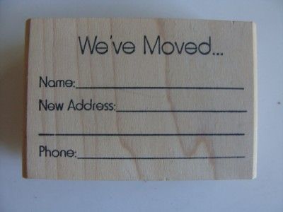 Peddlers Pack  Rubber Stamp Weve MovedName Address  