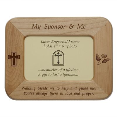 Sponsor Alcoholics Anonymous Maple AA NA Picture Frame  