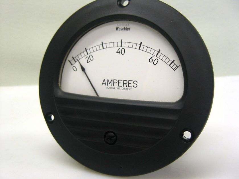 WESCHLER AC AMP METER, 0 75 PANEL MOUNT  