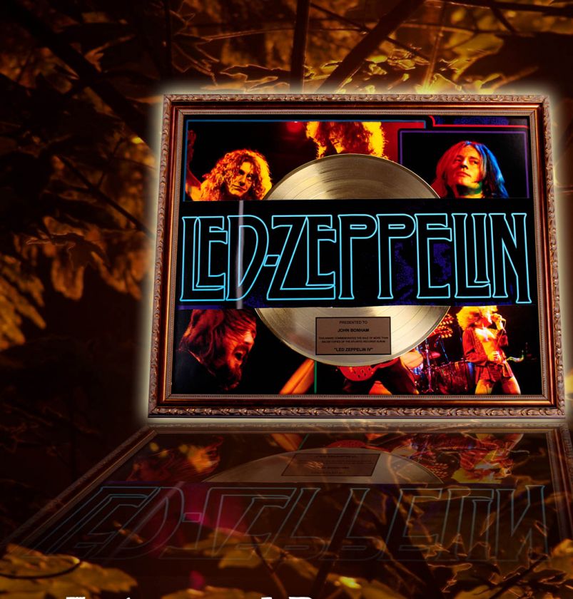 Led Zeppelin IV Gold Record Award non Riaa   To John Bonham lp  