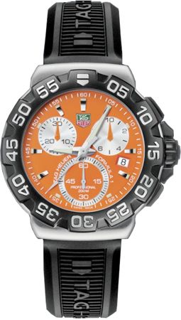 TAG HEUER FORMULA 1 ORANGE RUBBER WATCH CAH1113.BT0714  