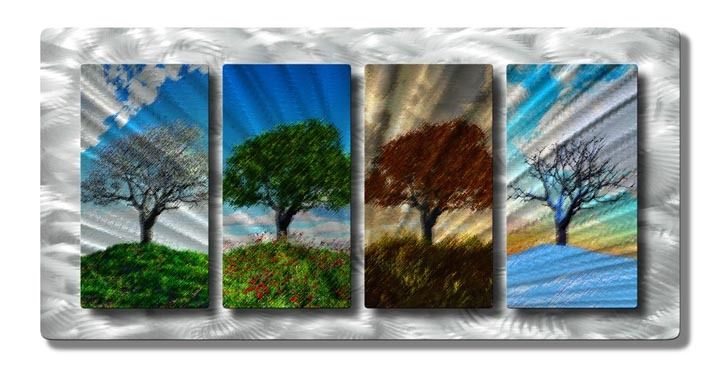 Contemporary Modern Metal Wall Art Decor Ash Carl Trees  