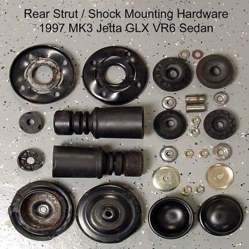 VW VR6 MK3 Jetta Golf Strut Mounting Hardware R 1993 98  