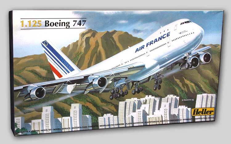 AIR FRANCE B747 200   Large 1/125 Heller Kit #80459  