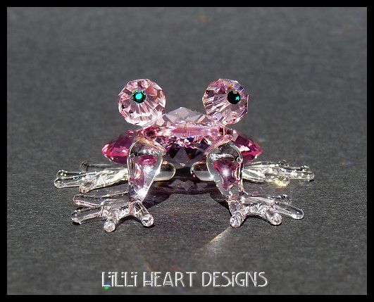 THINK PINK FROG MADE OUT OF SWAROVSKI CRYSTAL RETIRED  