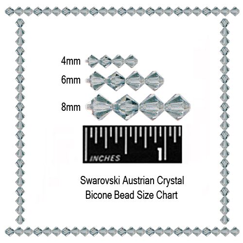 CRYSTAL BEADS SWAROVSKI 5301 4mm BICONES group3 AB colors and premium 