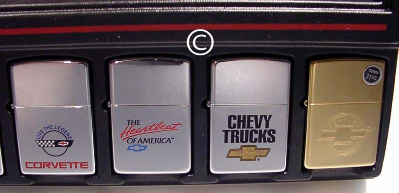 ZIPPO COUNTER DISPLAY CHEVROLET CHEVY 2x4 LIGHTERS 1996  