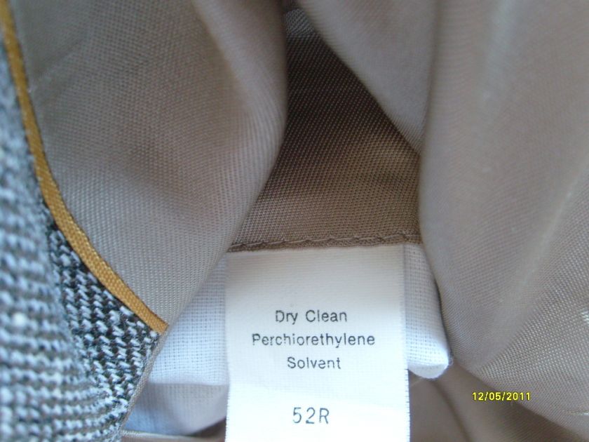   LLOYD Silk Blend Sport Coat Blazer Brown & White Herringbone  