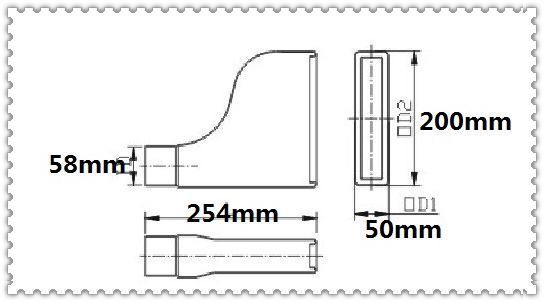 T304 Stainless square rectangle rolled exhaust tip tips (pair) #022 