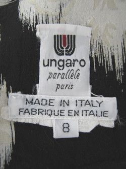 UNGARO PARALLELE VINTAGE SILK JACQUARD DRESS~ITALY~8  