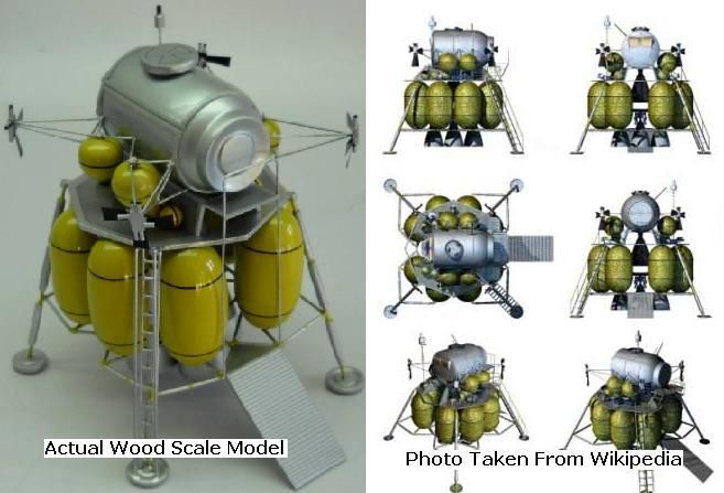 Altair Lunar Surface Access Module Wood Model Reg FS  