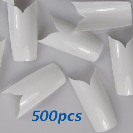 500 White Sexy V Shape False French Nail Art Tips NEW  