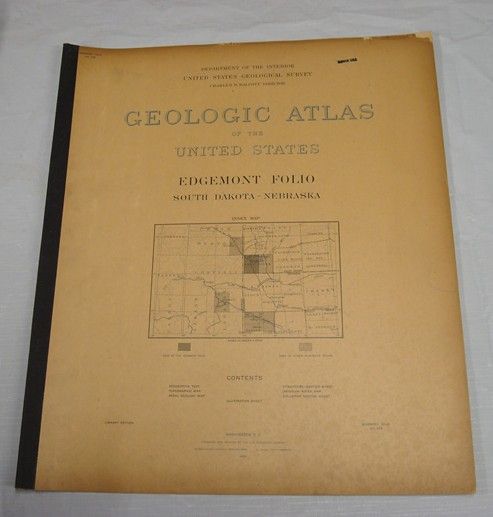 1904 USGS GEOLOGIC FOLIO No. 108/EDGEMONT Quadrangle/4Full Page Maps 