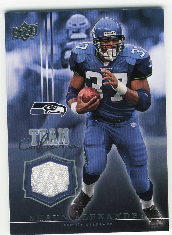 2008 UPPER DECK #TC SA SHAUN ALEXANDER JERSEY SEAHAWKS  