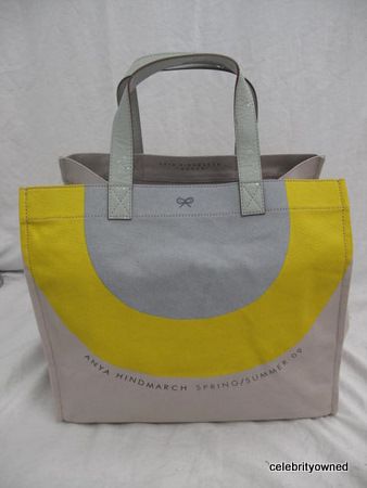 Anya Hindmarch Spring/Summer 09 Yellow/Gray Tote  