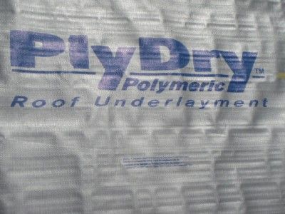 40 x 300 PlyDry Polymeric ROOF UNDERLAYMENT Roll NEW  