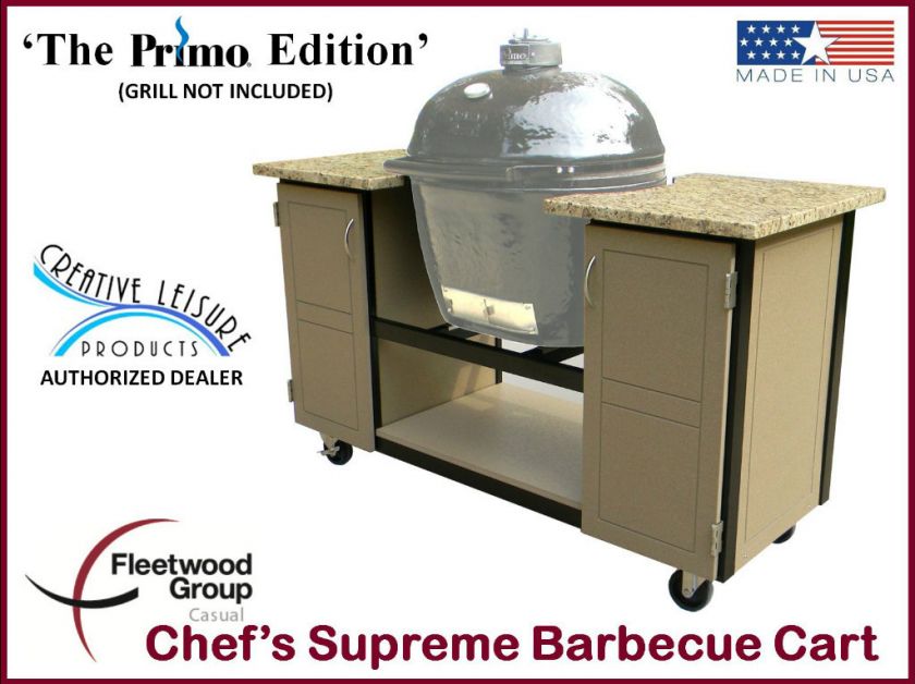 Chefs Supreme Barbecue Cart For Primo Oval XL Grill From Fleetwood 