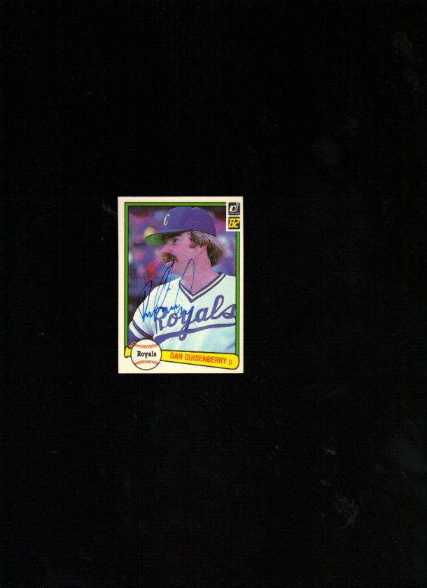 1982 Donruss 112 Dan Quisenberry Royal signed autograph  