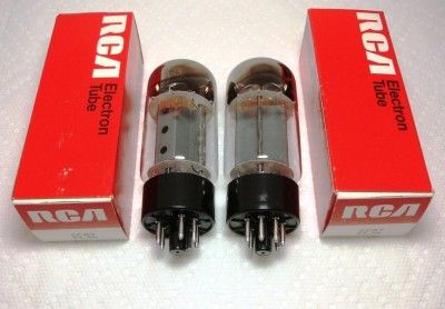 RCA EL34 6CA7 FAT Bottle Tubes Matched Pair Rare NOS NIB Mint  