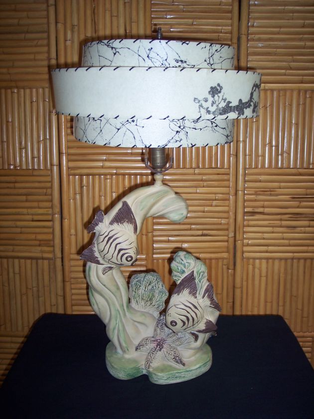1952 Continental Art Co. Art Deco Fish Lamp  