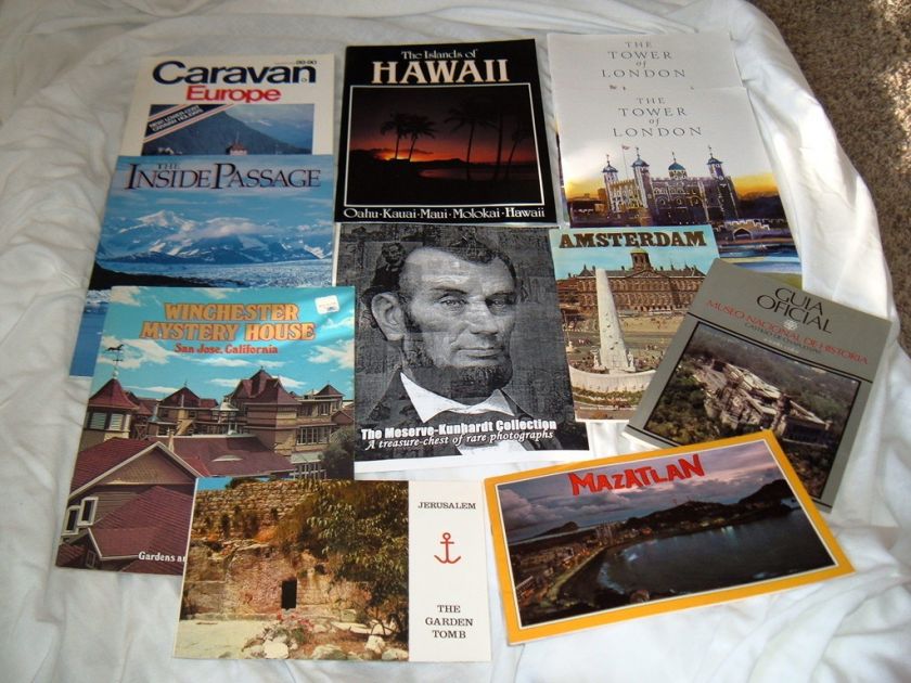 HUGE LOT OF TRAVEL PAMPHLETS & MAGAZINES SOUVENIR BOOKS  