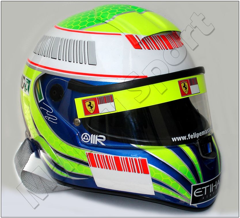 FELIPE MASSA 2008 F1 FRENCH GP REPLICA HELMET SCALE 11  