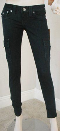 NWT True Religion WMS Krista skinny cargo legging jeans  