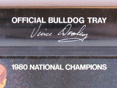 Limited Edition 1980 Georgia Bulldog Tray  