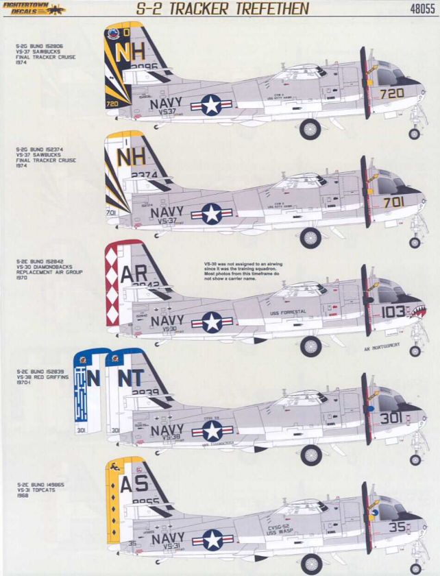 Fightertown Decals 1/48 GRUMMAN S 2 TRACKER TREFETHEN  