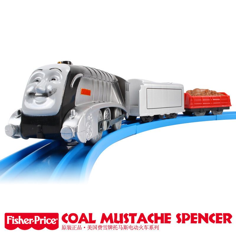 TRACKMASTER THOMAS MOTORIZED ENGINE SPENCER W/ 2 TRUCKS  