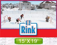 15 x 19  backyard ice rink kit with patented leveling brackets 