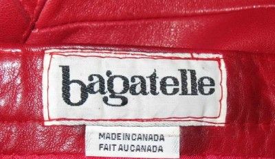 Womens Red Glove Leather Cowhide Skirt BAGATELLE Size 6  