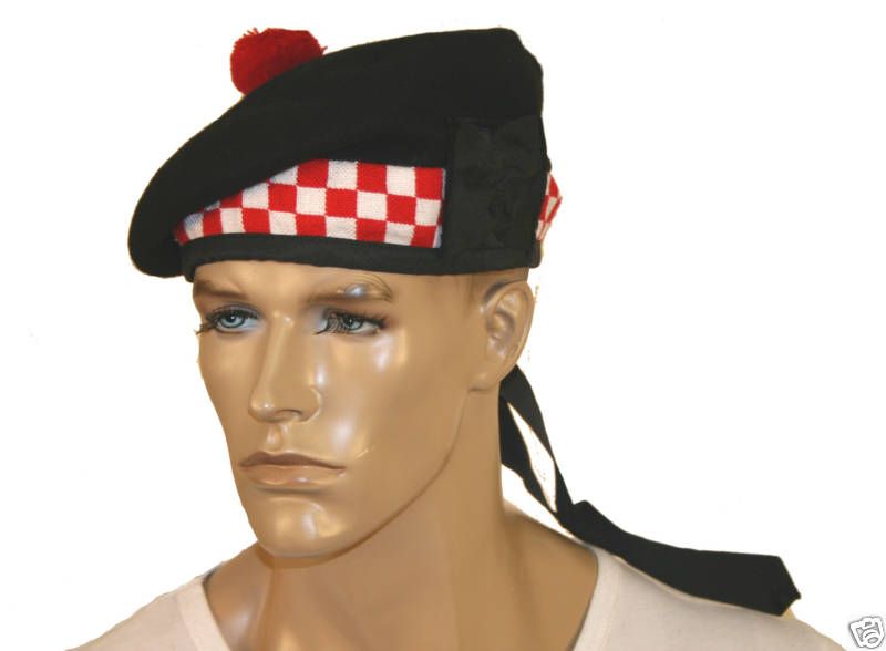 PURE WOOL SCOTTISH BALMORAL HAT 4 KILTS 56 57 58 59 60  