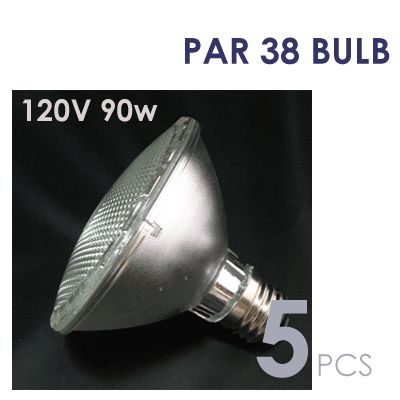 PAR38 Halogen Bulb E26 Screw Base 90w Flood, 5Pack  