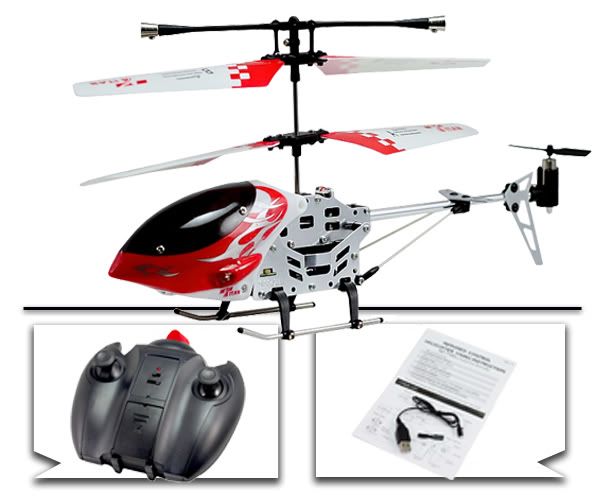 3CH metal de girocompás de helicóptero de 3 CH RC el mini simula 