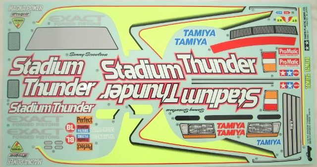 STICKER Stadium Thunder RC Truck Decal Tamiya 9495248  
