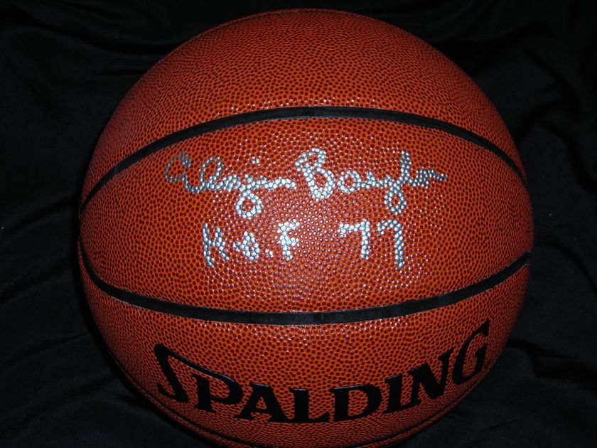 Elgin Baylor LAKERS Signed AUTOGRAPHED I/O Basketball PSA/DNA HOF 77 