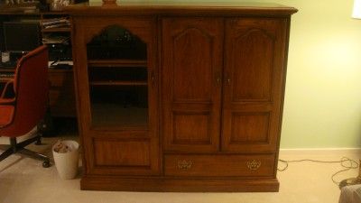 STUNNING MAHOGANY ARMOIRE ENTERTAINMENT CENTER BY THOMASVILLE  