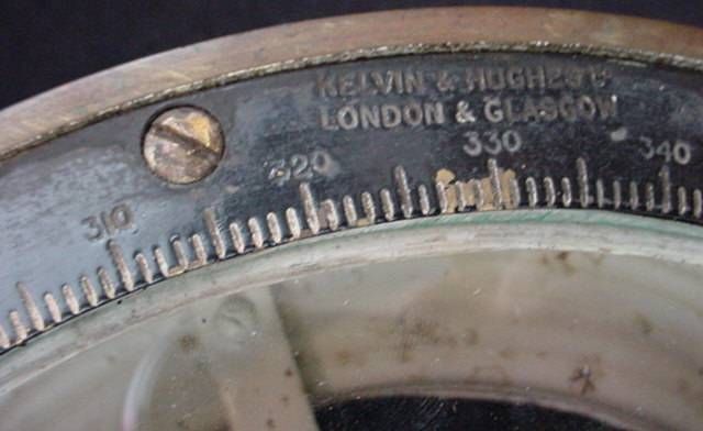   Nautical Ships Projector Compass Kelvin & Hughes London Glasgow  