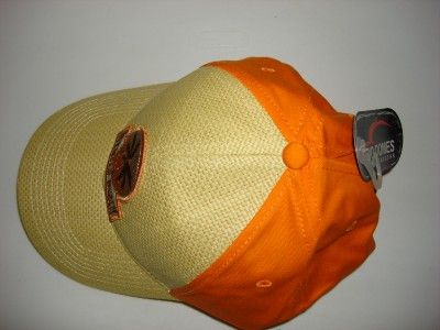 BIO DOMES HEAD GEAR MYRTLE BEACH STRAW COTON ORANGE HAT  