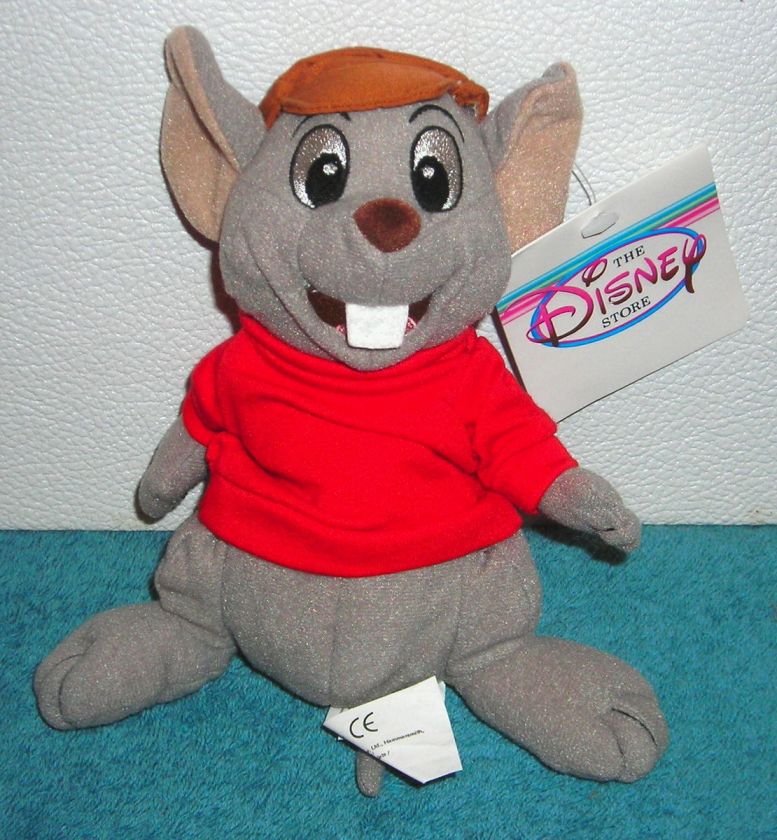  EXCLUSIVE THE RESCUERS BERNARD 8 BEAN BAG PLUSH TOY NEW 