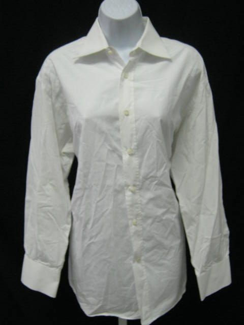 BERGDORF GOODMAN Mens White Dress Shirt Sz 39  