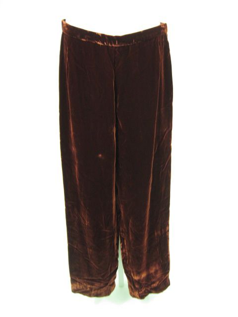 BERGDORF GOODMAN Burgundy Velvet Boot Cut Pants Slacks  