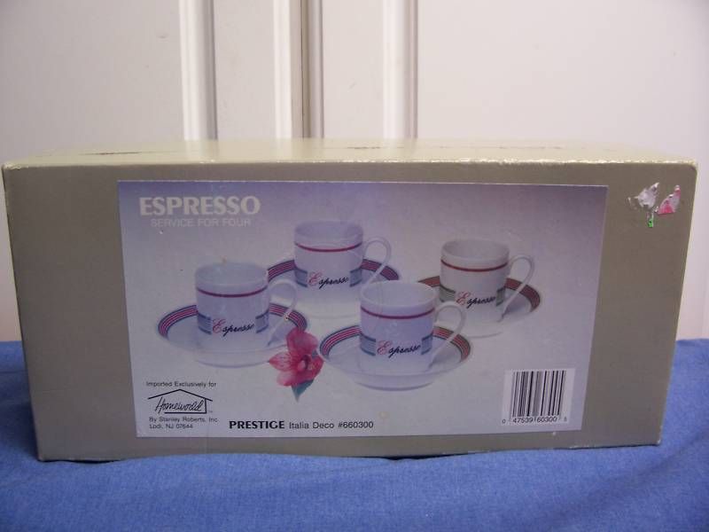 PRESTIGE EXPRESSO SERVICE OF 4 ITALIA DECO 660300 MIB  