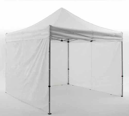 10 X 10 WHITE 150 DENIER SIDEWALL KIT (4 WALLS INCLUDING MIDDLE ZIPPER 