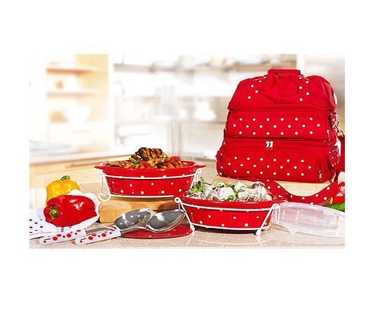 Temp tations Polka Dot 10 pc. Set 2 Tasty Totes $80 NEW  