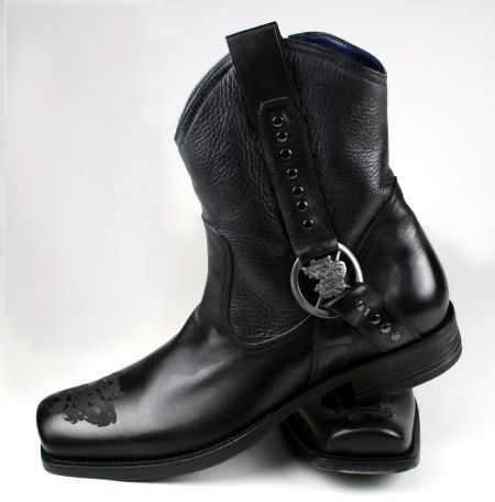 Mens Mark Nason Boots VARNISH Black Leather NIB 9 13  