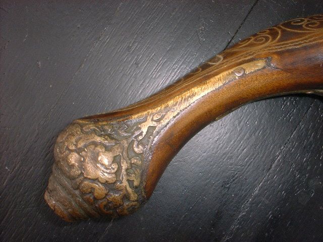 Flintlock Black Powder Gun/Pistol,NON WORKING,Flint Lock,Brass inlaid 