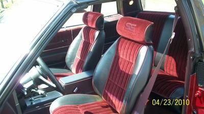Monte Carlo SS Maroon Black Upholstery Front Rear 1985 1986 1987 1988 